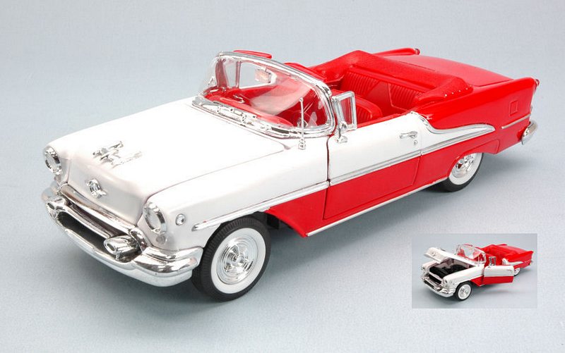 Oldsmobile Super 88 Convertible 1955 (Red/White) by welly