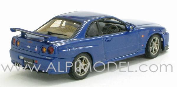 Nissan Skyline R34 GTR 1999 (blue) by auto-art