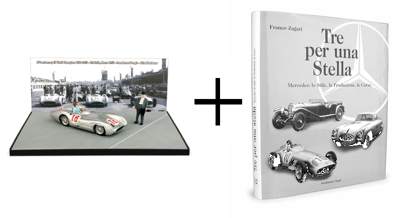 Mercedes W196C(AS34)+book 'Tre per una stella' (Italian+English- 25x28cm- 260 pages- 470 b/w photos) by brumm