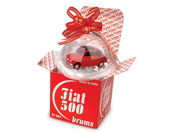 Brums Christmas 2004 tree ball No.1 - Fiat 500 (Red) by brumm
