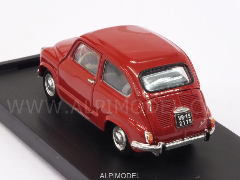 Fiat 600D Berlina 1965 (Rosso Medio)  (update model) by brumm