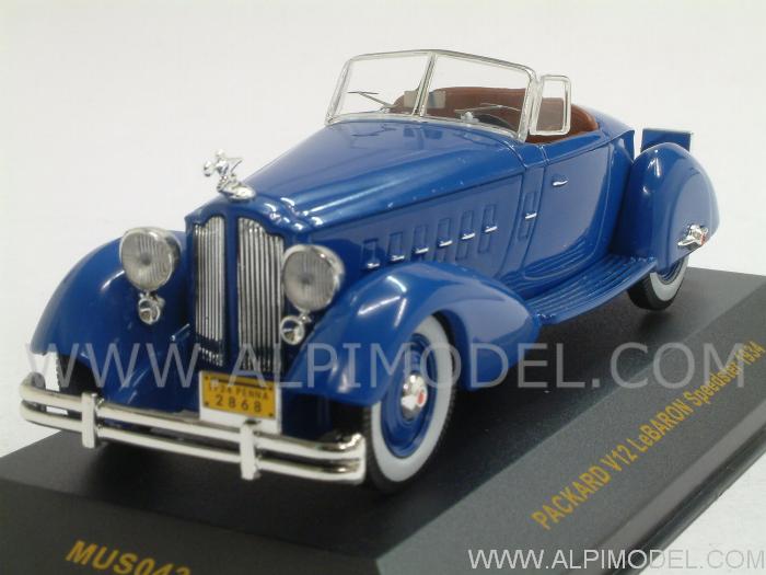 Packard V12 Le Baron Speedster 1934 (Blue) by ixo-models