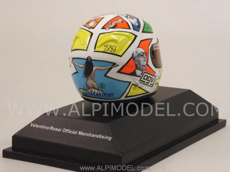 Helmet  AGV  MotoGP Mugello 2006 Valentino Rossi  (1/8 scale - 3cm) by minichamps