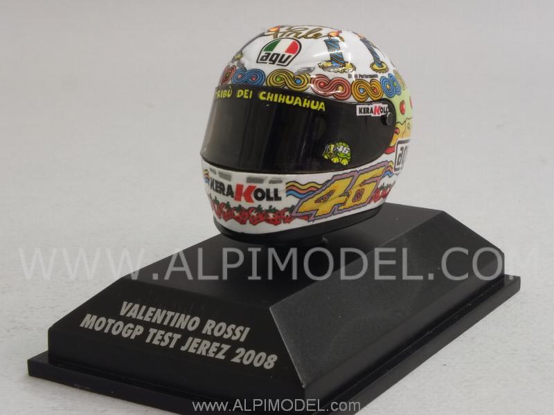 Helmet AGV Compleanno Vale MotoGP Test Jerez 2008 (1/8 scale - 3cm) by minichamps