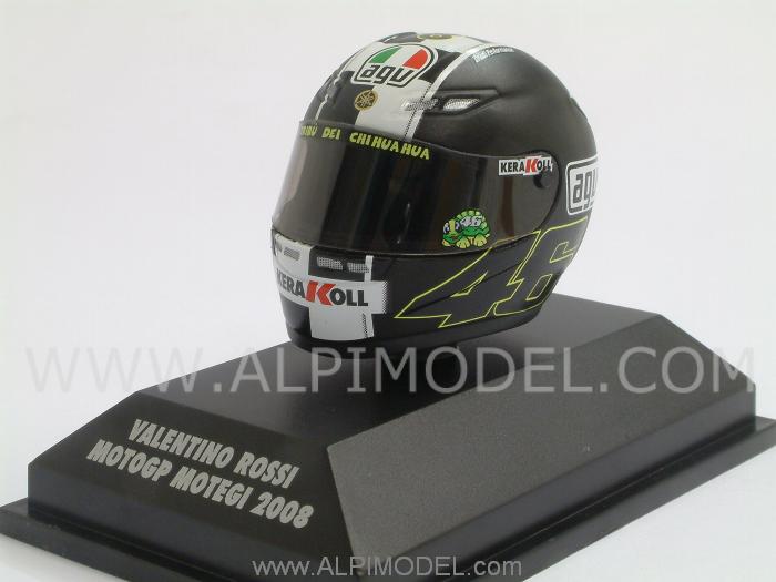 Helmet AGV MotoGP Motegi 2008 Valentino Rossi  (1/8 scale - 3cm) by minichamps