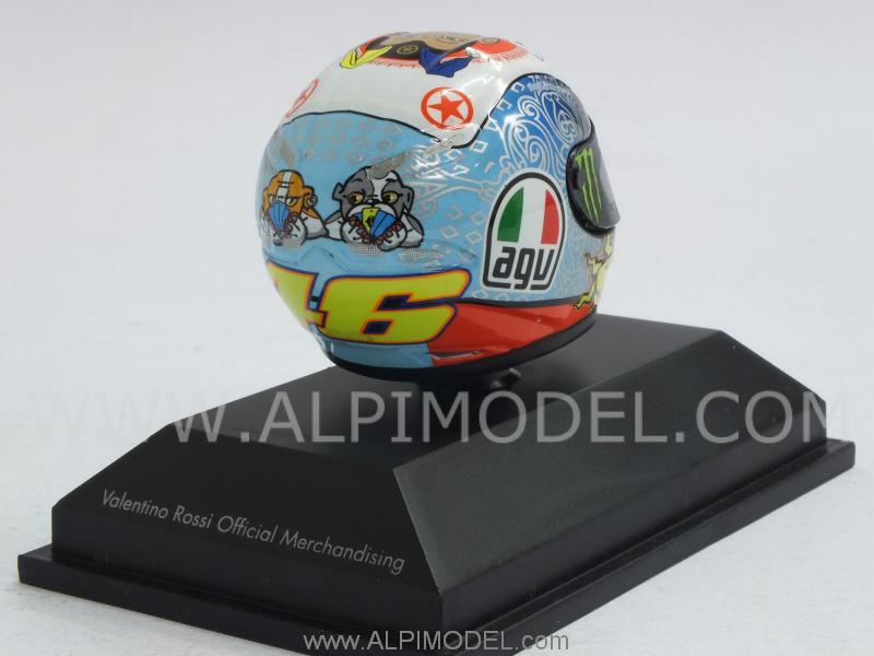Helmet AGV  Jolly Joker MotoGP Mugello 2010 Valentino Rossi  (1/8 scale - 3cm) by minichamps