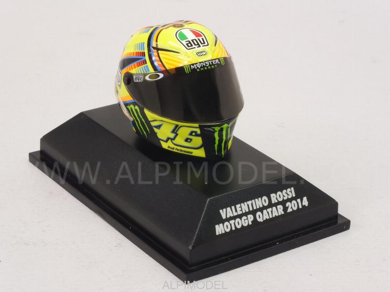 Helmet AGV MotoGP Qatar 2014 Valentino Rossi  (1/8 scale - 3cm) by minichamps
