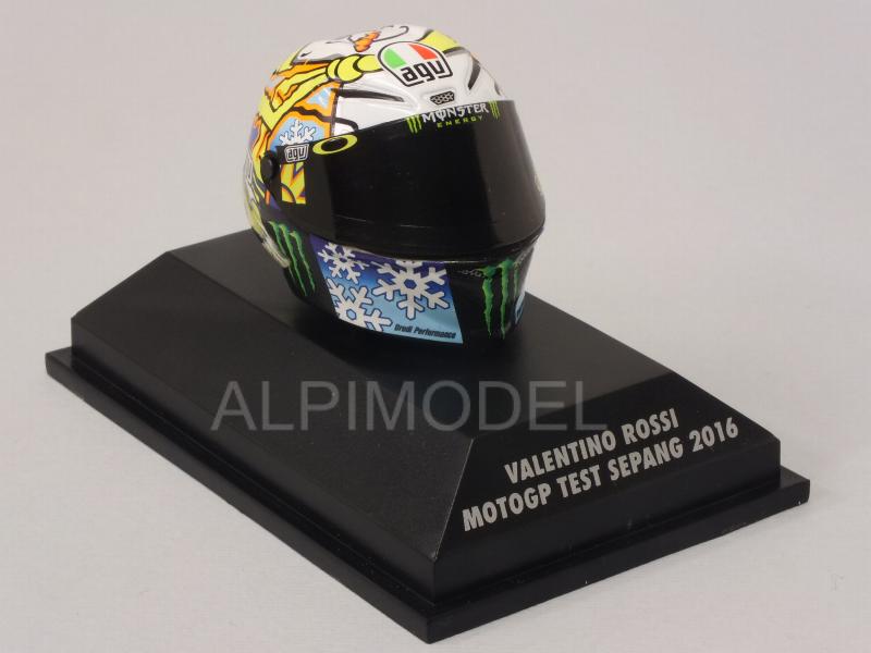 Helmet AGV MotoGP Test Sepang 2016 Valentino Rossi  (1/8 scale - 3cm) by minichamps