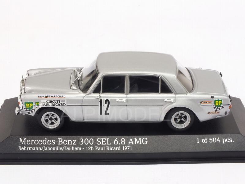Mercedes 300 SEL 6.8 AMG #12 12h Paul Ricard 1971 Behrmann - Jabouille - Dolhem by minichamps