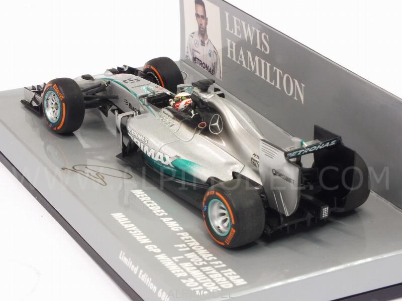 Mercedes W05 AMG #44 Winner GP Malaysia 2014 World Champion Lewis Hamilton by minichamps