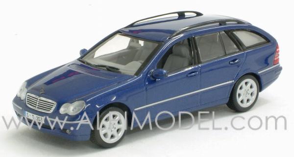 Mercedes C Class T-model 2001 (Jaspis blue metallic) by minichamps