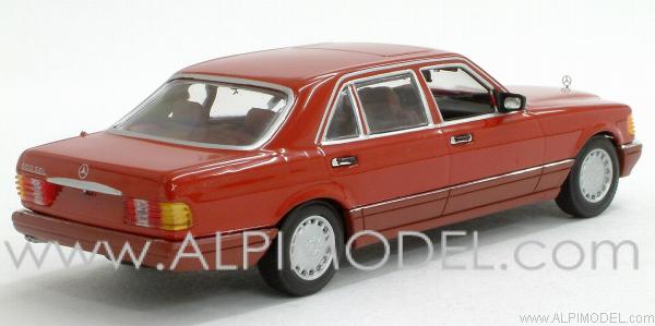 Mercedes 560 SEL 1989 (Signal Red) by minichamps