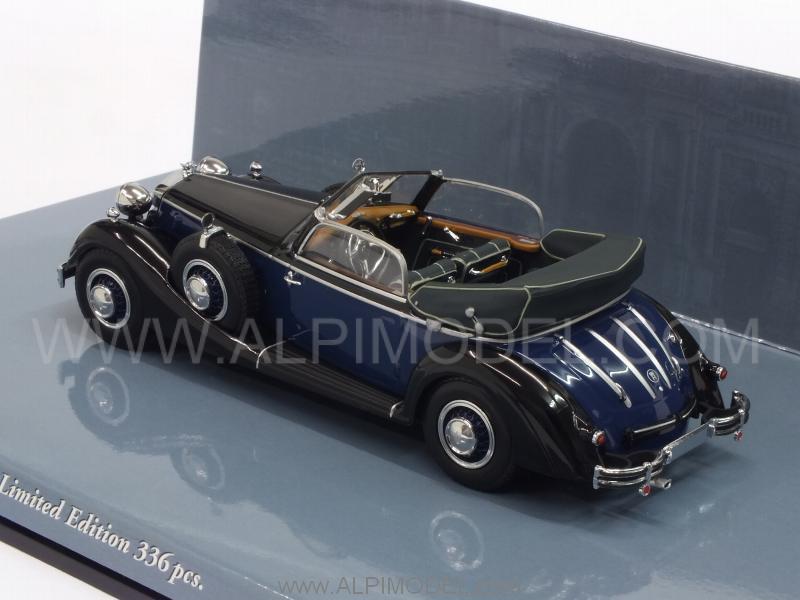 Horch 853A Sport Cabriolet 1938 (Black/Blue) by minichamps