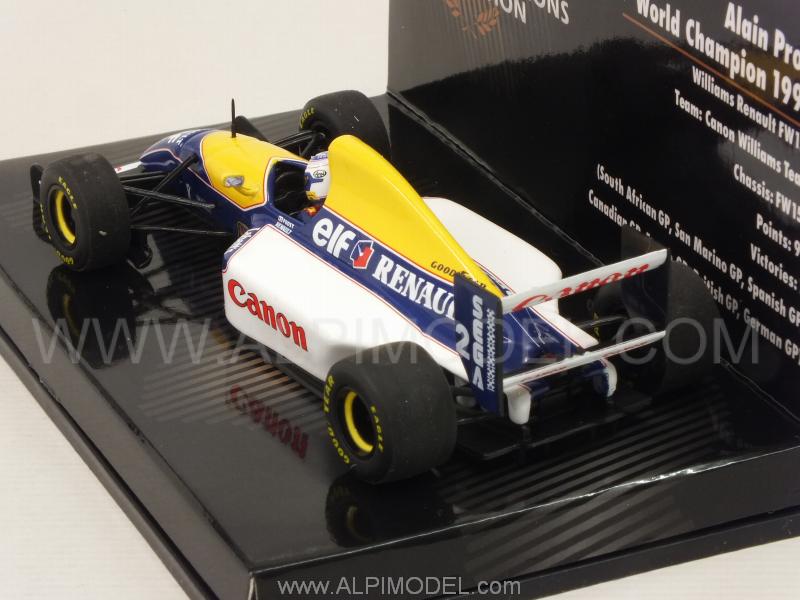 Williams FW15C Renault 1993 World Champion Alain Prost 'World Champions Collection' by minichamps