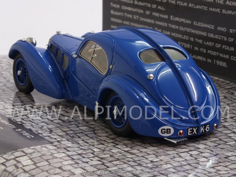 Bugatti Type 57SC Atlantic 1938 (Blue) by minichamps
