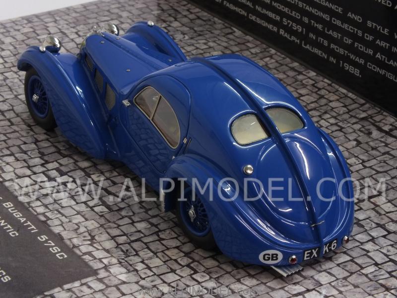 Bugatti Type 57SC Atlantic 1938 (Blue) by minichamps