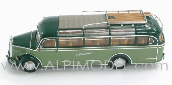 Mercedes O-3500 Bus 1955  Fernreisen (green) by minichamps