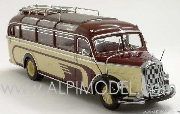 Mercedes O-3500 Bus  1953 (Brown/Cream) by minichamps