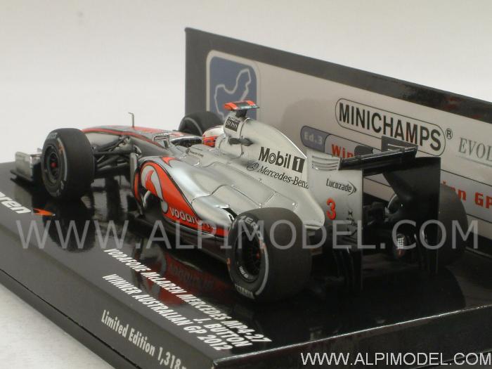 McLaren Mercedes MP4/27  Winner GP Australia 2012 Jenson Button 'Minichamps Evolution' (resin) by minichamps