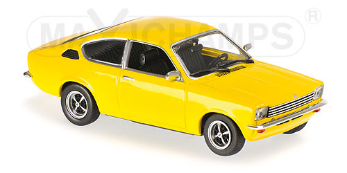 Opel Kadett C Coupe 1974 (Yellow) 'Maxichamps' Edition by minichamps