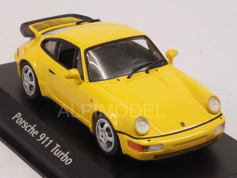 Porsche 911 Turbo 964 1990 (Yellow)  'Maxichamps' Edition by minichamps