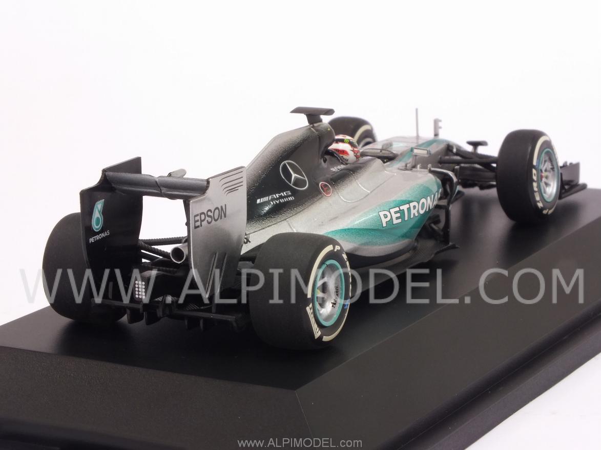 Mercedes W06 AMG Hybrid 2015 World Champion Lewis Hamilton (Mercedes Promo) by minichamps