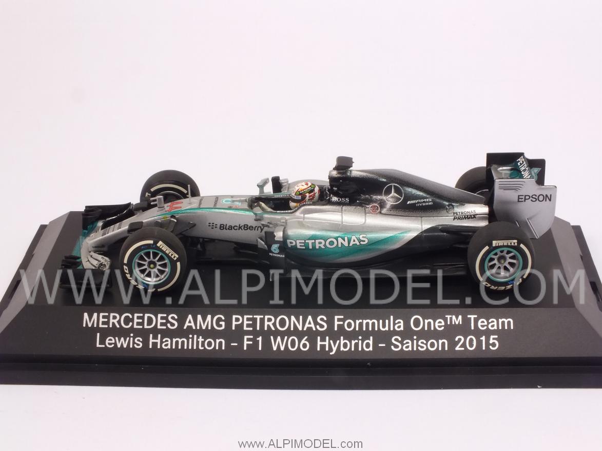 Mercedes W06 AMG Hybrid 2015 World Champion Lewis Hamilton (Mercedes Promo) by minichamps