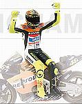 Valentino Rossi figure sitting 2002 World Champion MotoGP 2002 by MINICHAMPS