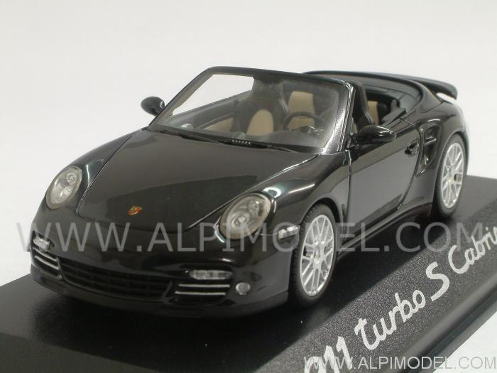 Porsche 911 Turbo S Cabrio 2011 (Black) (Porsche Promo) by minichamps
