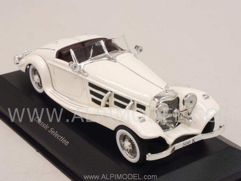 Mercedes 500K Spezial Roadster 1934-36 (White)  Mercedes Promo by premium-collectibles