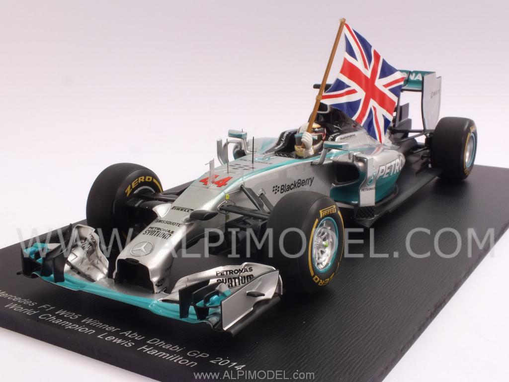 Mercedes F1 W05 #44 Winner GP Abu Dhabi 2014  World Champion 2014 Lewsi Hamilton (with flag) by spark-model