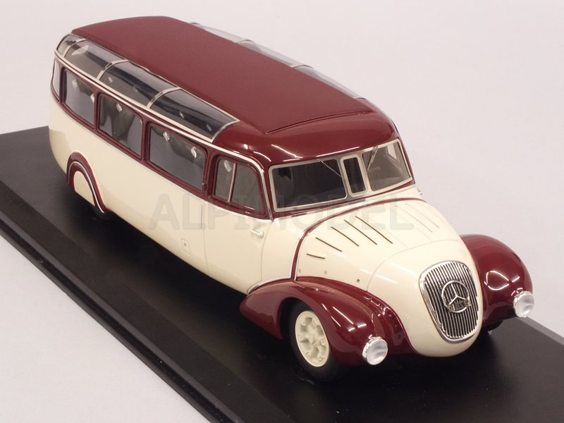 Mercedes O3750 Streamlined Bus 1936 (Ivory/Red) - auto-cult