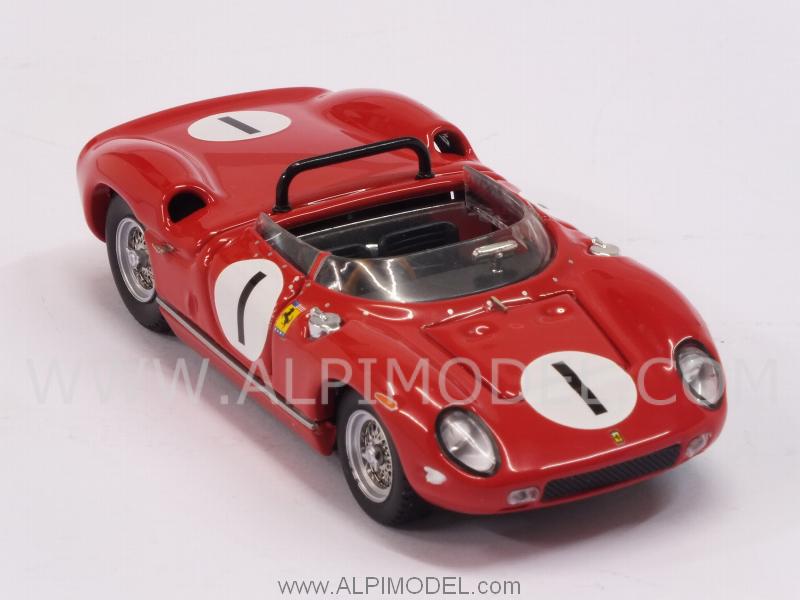 Ferrari 250P-#1 Bridgehampton 1963 Pedro Rodriguez - art-model