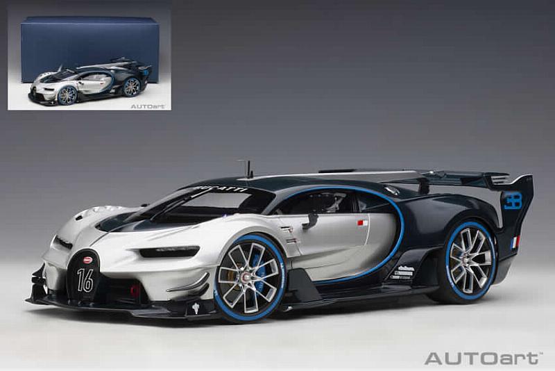 Bugatti Vision GT 2015 (Silver/Blue Carbon) by auto-art
