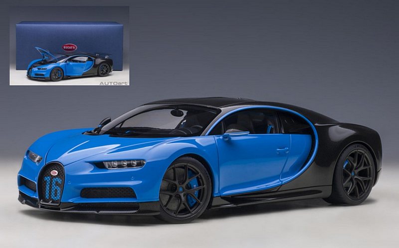 Bugatti Chiron Sport 2019 (Blue/Carbon) by auto-art