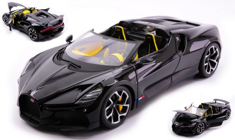 Bugatti W16 Mistral Cabriolet (Black) by burago