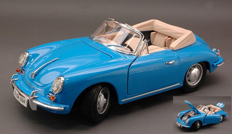 Porsche 356B Cabrio 1961 (Blue) by bburago