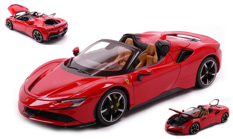 Ferrari SF90 Stradale Hybrid Spider 2020 (Red) by burago
