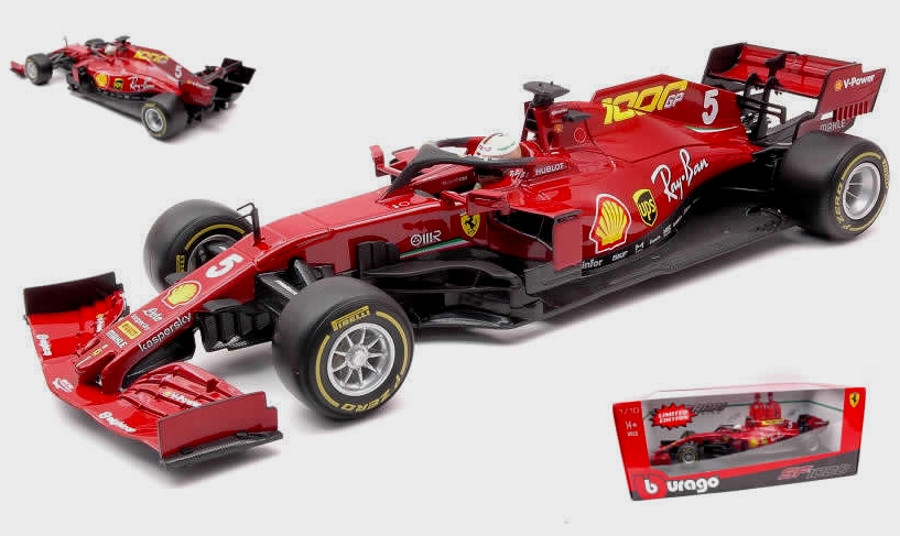Ferrari F1 SF1000 #5 GP Tuscany 2020 Sebastian Vettel - 1000th GP by bburago