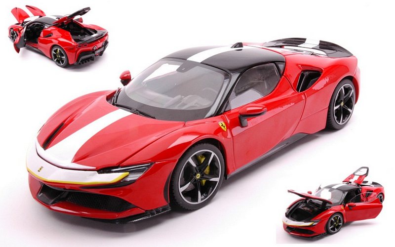 Ferrari SF90 Stradale Assetto Fiorano (Red/White) Signature Edition by burago