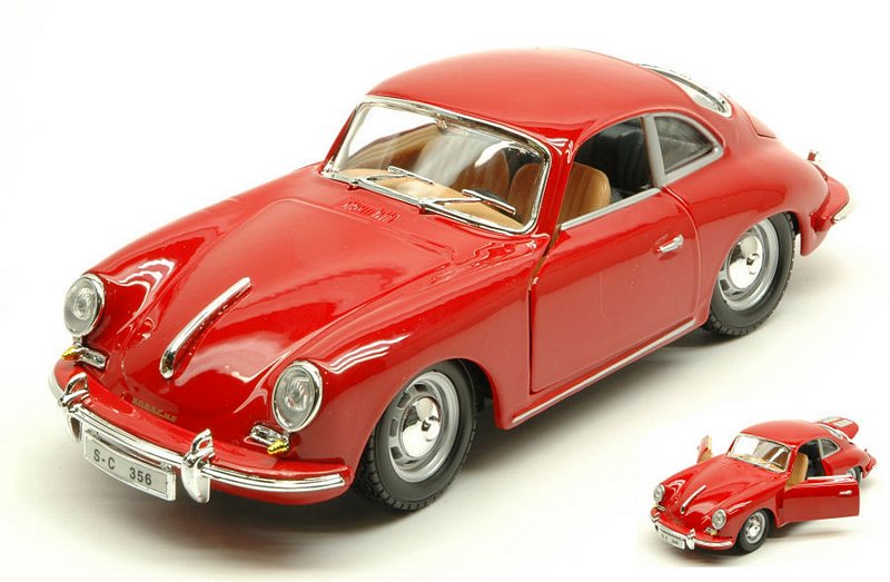 Porsche 356B Coupe 1961 (Red) by burago