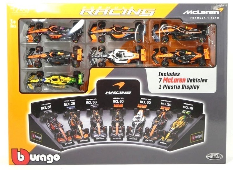 McLaren F1 Set 2022-2023-2024 (7 models) by burago