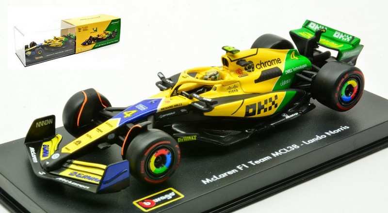 McLaren MCL38 #4 GP Monaco 2024 Lando Norris - 30th Senna Anniversary -Signature Edition by burago