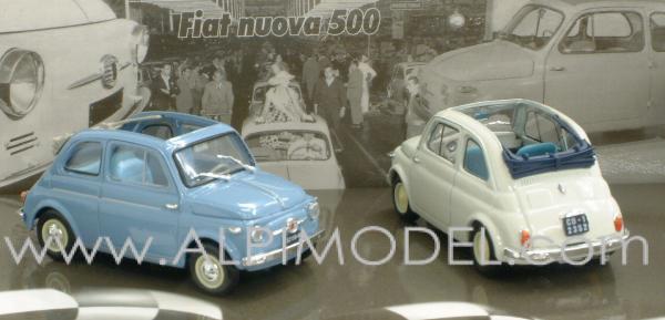 Fiat Nuova 500 Economica and Fiat Nuova 500 Normale Aperta Presentation 1957 by brumm
