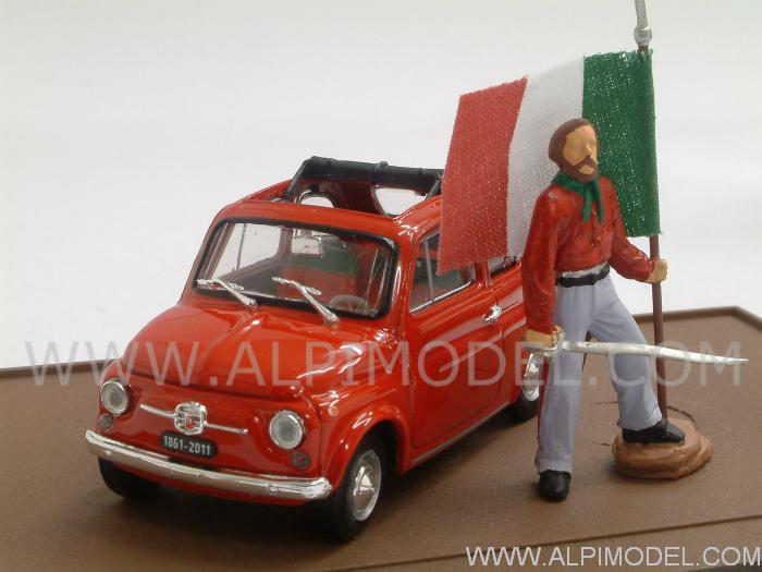Fiat 500 'Sbarco dei 1000 - Marsala' Giuseppe Garibaldi - 150mo Anniversario Unita' d'Italia - brumm