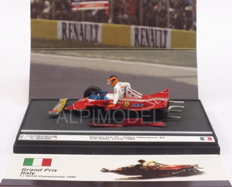 Pilota Brumm 1:43 R575-CH M Ferrari 312 T5 GP Brasile 1980 Gilles Villeneuve #2 