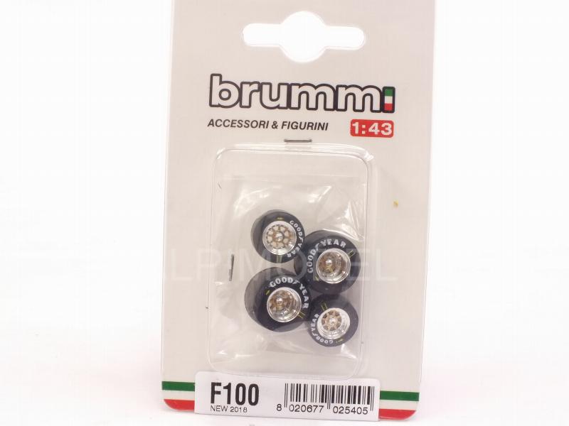 Ferrari 126 C2 wheels set front+rear 1982 Goodyear slick by brumm