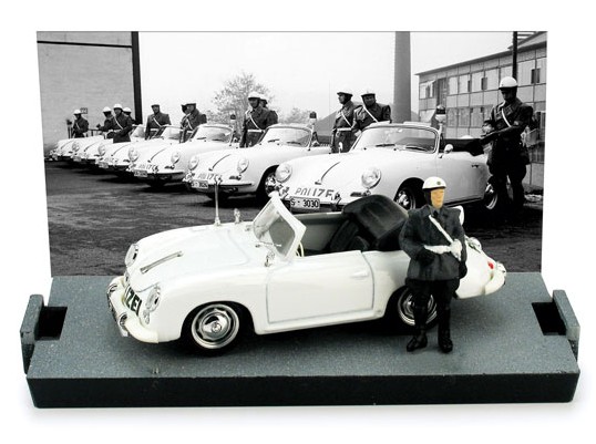 Porsche 356C Cabriolet Police Germany 1952 (Limited Edition 300pcs) by brumm