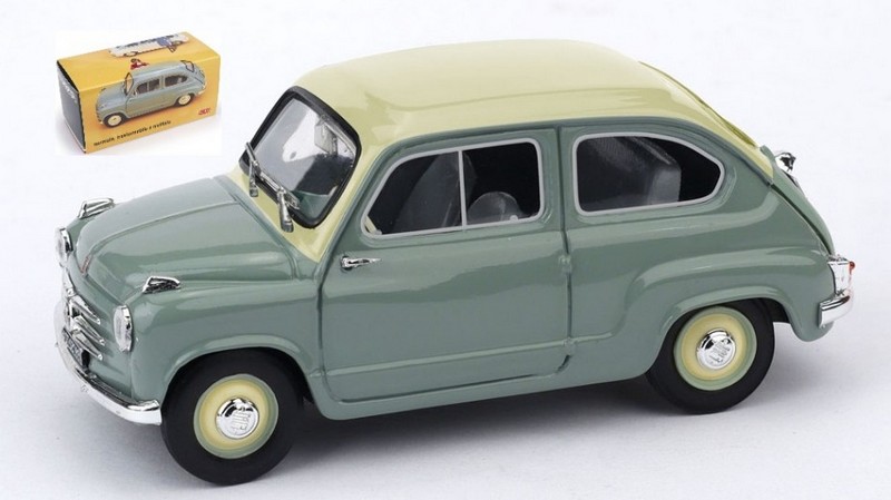 Fiat 600 1a serie 1955-1969 Bicolore (Verde Chiaro/Avorio) by brumm