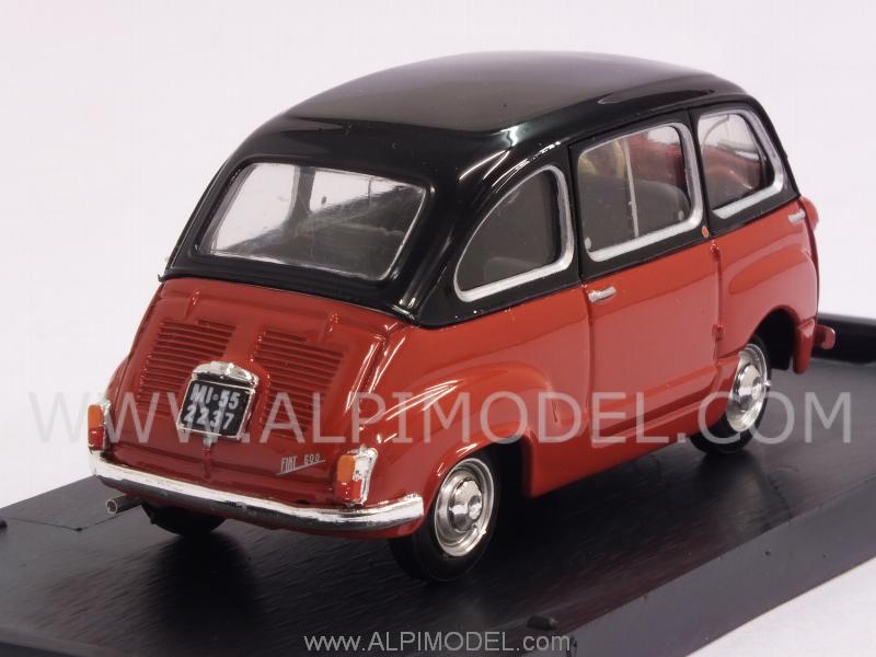 Fiat 600 D Multipla 1960 (Nero - Rosso Corallo) - brumm